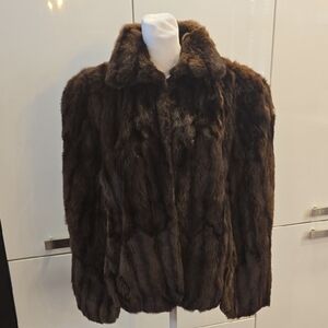 Vintage 1970s Fur Cape With Arm Holes One Size